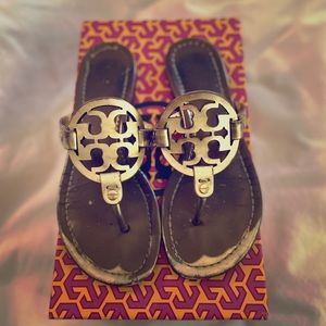 Tory Burch logo sandals
